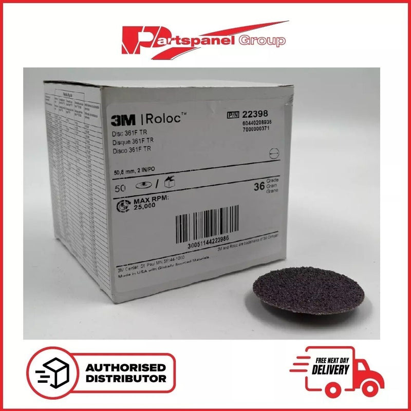 3M Roloc 22398 Grit P36 50mm x 50 Discs