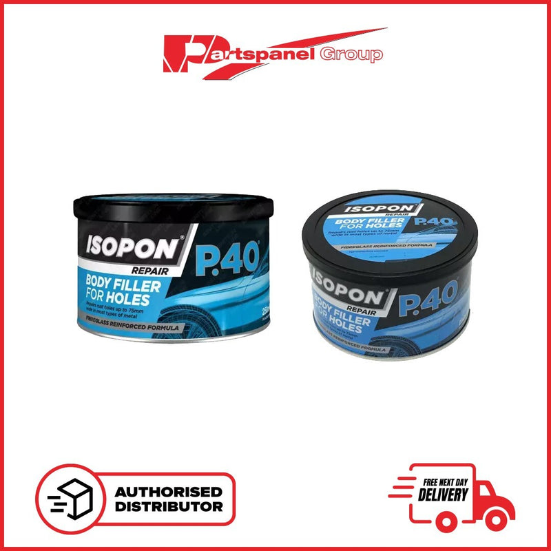U-POL Davids Isopon P40 250ml & 600ml Car Bodywork Reinforced Body Filler