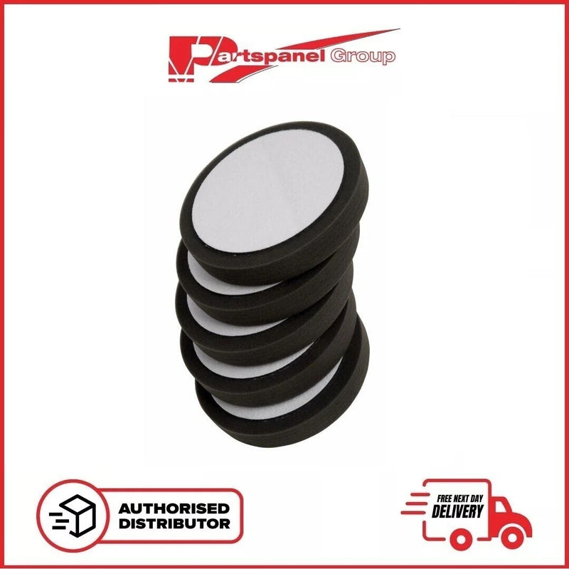 Fast-mover Soft Black Hook & Loop Polishing Pad 150mm x 30mm, Pack Of 5