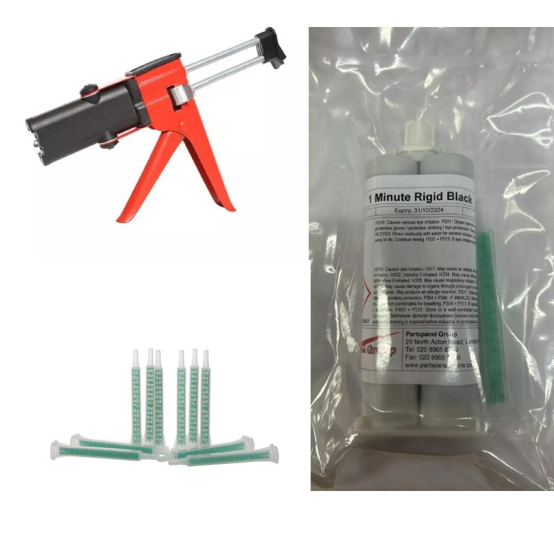 Fast Mover 50ML Cartridge Applicator Gun & Black Cartridge &10Pk Nozzles