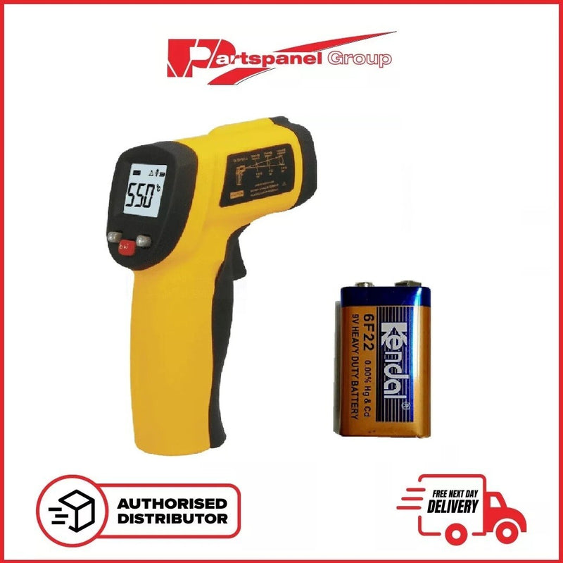 GYS 052994 Infrared Thermometer (-50 °C to 450 °C) with Kendal 9V Batterie 6F22
