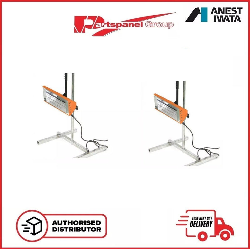 2 X ANEST IWAT 1KW Heat Lamp Unit with Stand - HLP1000S