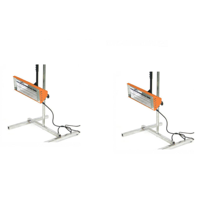 2 X ANEST IWAT 1KW Heat Lamp Unit with Stand - HLP1000S