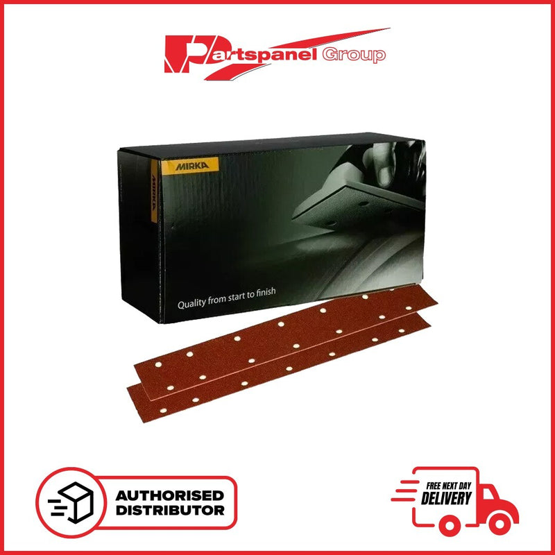 Mirka Coarse Cut 70x420mm P40 Strips - Box (50) Hook & Loop Grip - 14 Hole