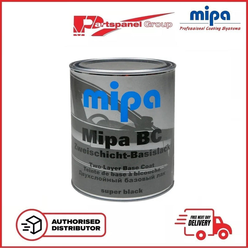 MIPA BC-Ready Mixed Super Black 2-Layer Base Painting 1 Litre