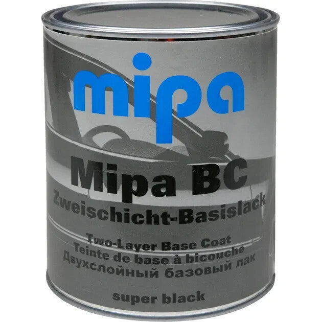 MIPA BC-Ready Mixed Super Black 2-Layer Base Painting 1 Litre
