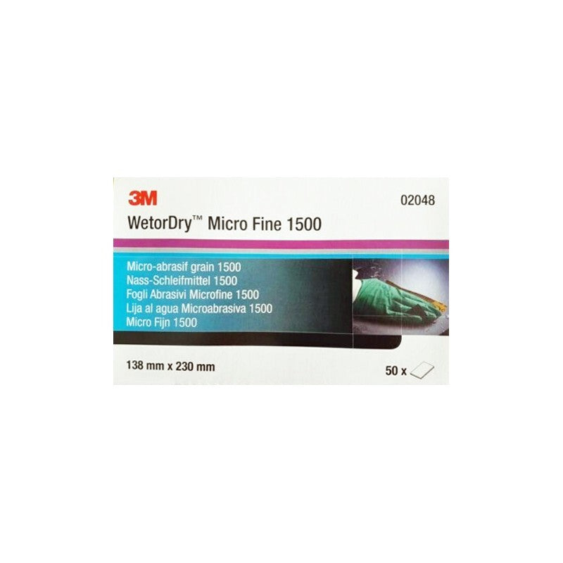 3M 02048 Perfect-It Micro fine wet or dry abrasive paper 50pc - p1500