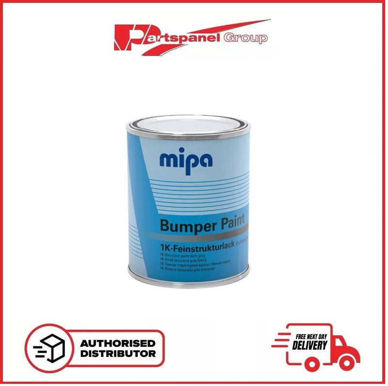 MIPA 1K Dark Grey Bumper Paint  Textured Coating Fast Drying 1L