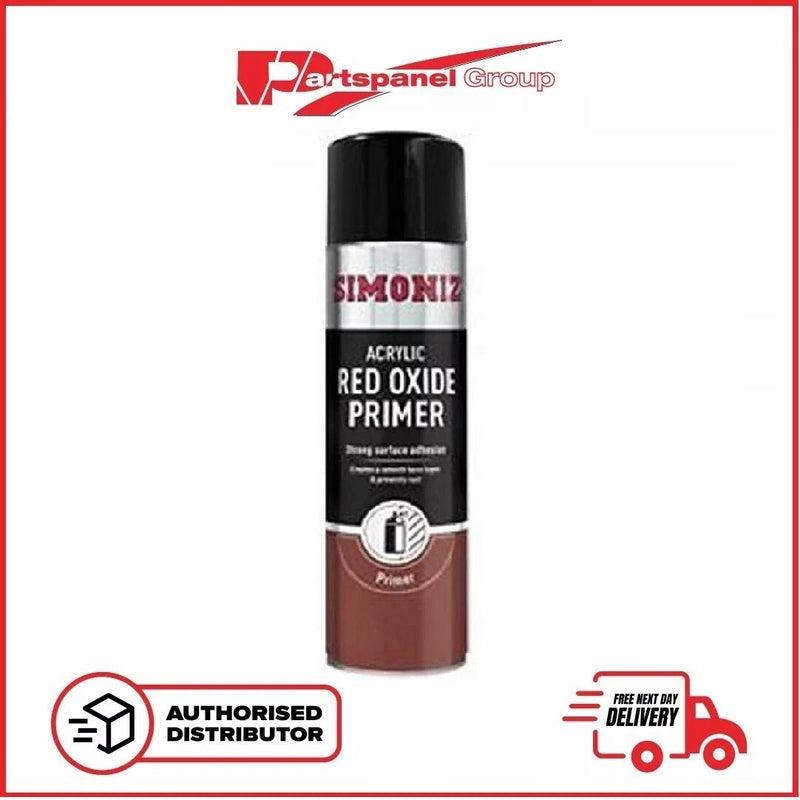 12 x Simoniz Red Oxide Primer Car Spray Paint Acrylic Aerosol Plastic Wood 500ml