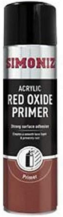 12 x Simoniz Red Oxide Primer Car Spray Paint Acrylic Aerosol Plastic Wood 500ml