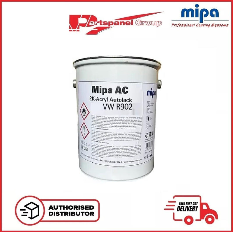 MIPA AC 2K ACRYLIC VW R902 GRAU WEISS 5LTR - PAINT CAR VAN OC PUR DIRECT GLOSS
