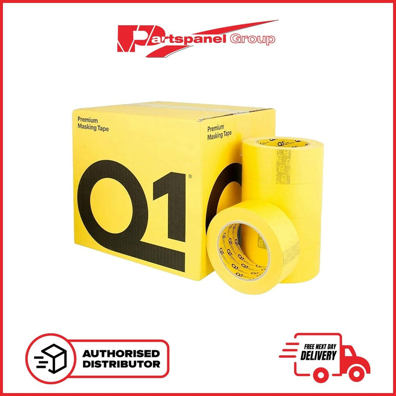 Q1 PREMIUM AUTOMOTIVE MASKING TAPE Inch 24mm x 50m Box of 36 Rolls