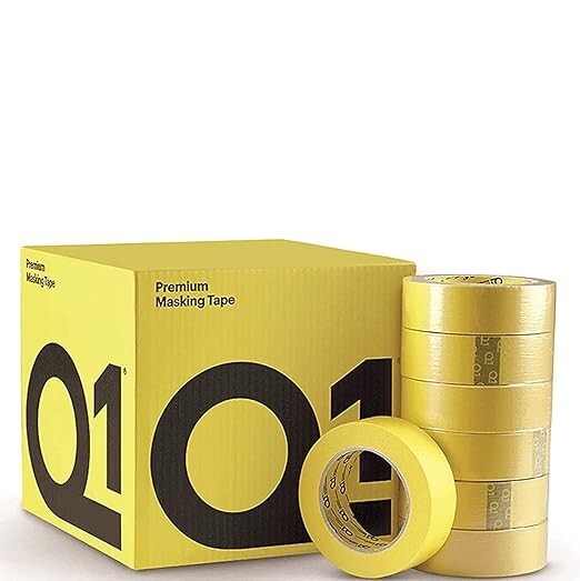 Q1 PREMIUM AUTOMOTIVE MASKING TAPE Inch 24mm x 50m Box of 36 Rolls
