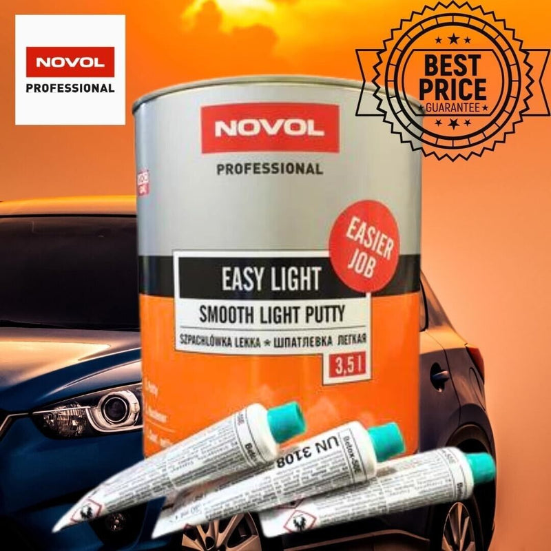 NOVOL Professional Easy light Smooth Light Putty Body Filler Car Finishing  3.5L