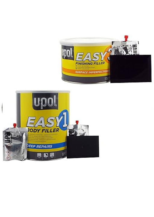 U-pol Easy One Polyester Filler 3L & Easy 3 Ultra Smooth Finishing Stopper 1.1lt