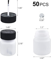 Touch Up Paint Bottles With Brush in Lid&Agitator Ball - 50 Pack 30ml Per Bottle