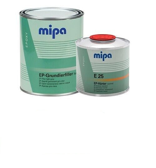 MIPA EP-Grundierfiller EPOXY PRIMER 2k + EP FAST HARDENER E10  - 1.5L KIT GREY