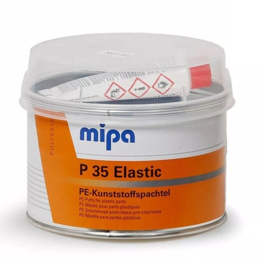MIPA P35 Elastic Bumper Flexible Filler Putty with Hardener 1KG for Plastic & Me