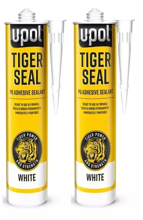 2 x U-pol tiger seal adhesive sealan white 310ml