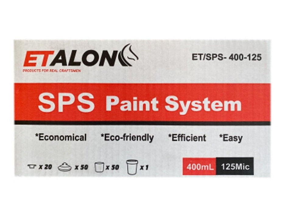 ETALON SPS PAINT CUP SYSTEM - LIDS, LINERS, PLUGS AND HARD CUP 400ML 125M PK50