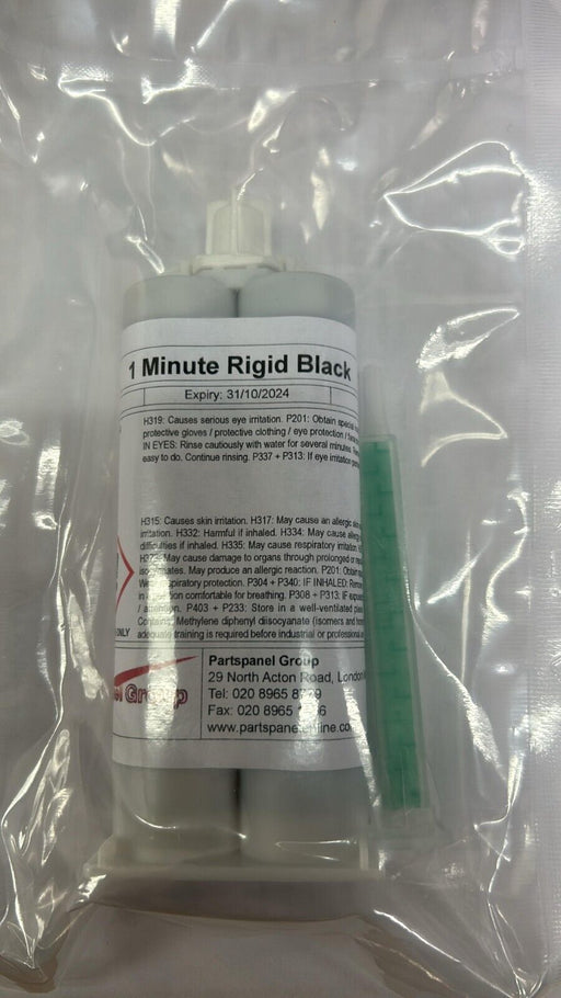 Plastic Repair Rigid BLACK Cartridge 50ml With Nozzles