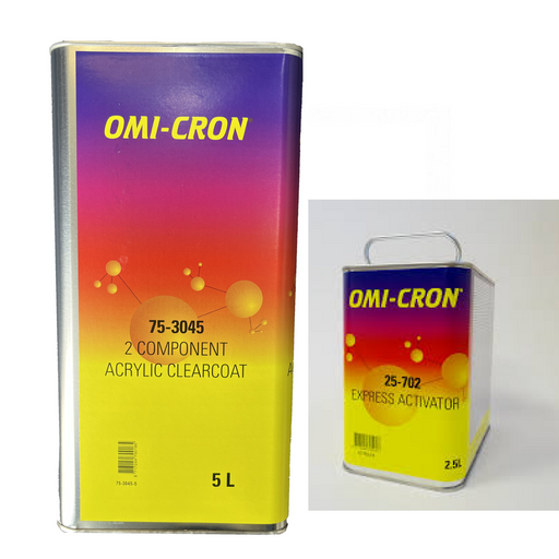 Omi-Cron Clearcoat Lacquer Kit With Fast EXPRESS  Activator 7.5L (5L+2.5L)