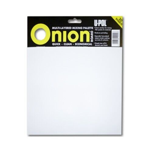 U-POL ONION BOARD 100 SHEETS - CAR BODY FILLER MIXING BOARD