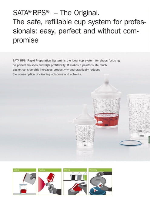 Sata Spray Gun RPS Cups 0.3 litre, 5 cups