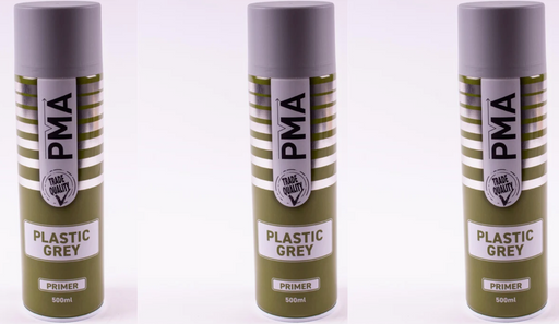 3 X PMA Professional Grey Plastic Primer 500ml