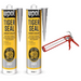 2 x U-pol tiger seal adhesive sealant grey 310ml With Sealey Caulking Gun 330mm