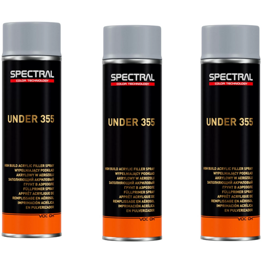 3 x NOVOL SPECTRAL UNDER 355 HIGH BUILD 1K PRIMER AEROSOL 500ML
