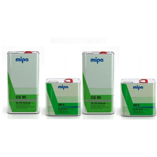 2x MIPA CS95 2K HS Clear Coat  5L with 2.5L SR5 EXTRA FAST Hardener ( 7.5L KIT )