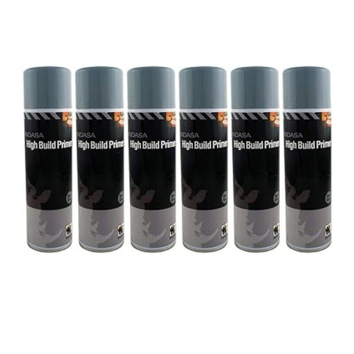 6X Indasa Dark Grey High Build Acrylic Based Primer Aerosol  500ml