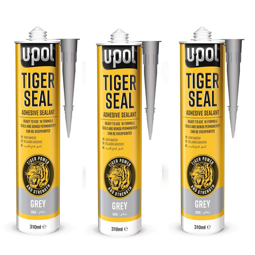 3 x U-pol tiger seal adhesive sealant grey 310ml