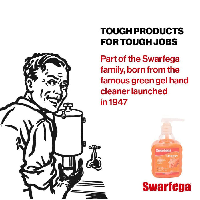 Swarfega 450ML Orange Hand Wash Solvent-Free Heavy Duty Hand Cleaner SOR400MP