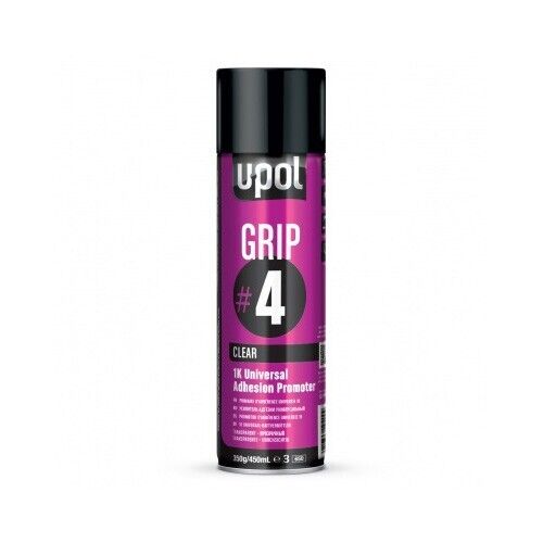 UPol Grip#4 1K Universal Adhesion Promoter 450ml Aerosol Can clear GRIP/AL