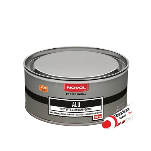 NOVOL ALU PUTTY WITH ALUMINIUM POWDER BODY FILLER 1.8KG  WITH BPO HARDENER