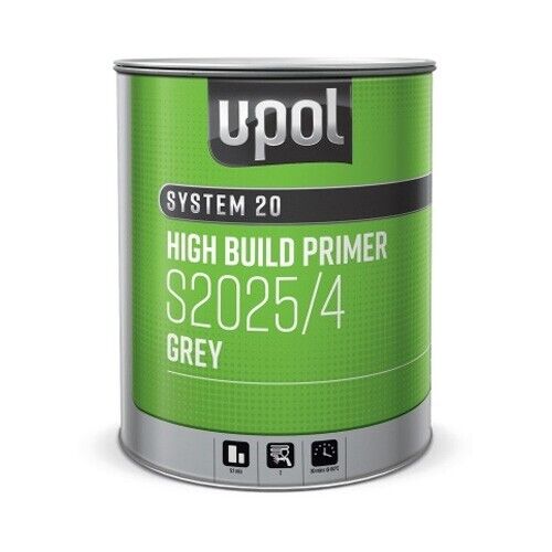 U-POL S2025/4 HS HIGH BUILD GREY PRIMER 2K PRIMER UPOL SYSTEM 20 -  4LTR