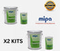 2 X MIPA 4 + 1 ACRYFILLER HIGH BUILD PRIMER GREY 4LTR - 2 X H5 1LTR 10LTR KIT