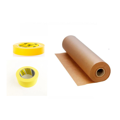Q1  24mm and  36mm masking tape generic MASKING PAPER BROWN 18'' 160m