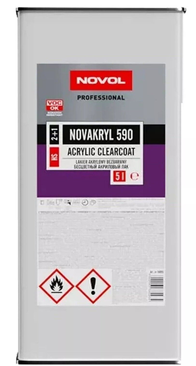 NOVOL PROFESSIONAL NOVAKRYL 590 ACRYLIC CLEARCOAT HS LACQUER 5LITRE  CAN