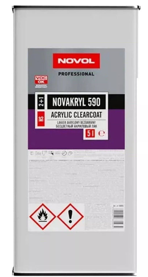 NOVOL PROFESSIONAL NOVAKRYL 590 ACRYLIC CLEARCOAT HS LACQUER 5LITRE  CAN