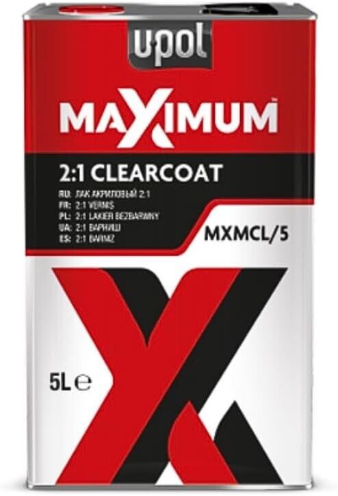 UPOL MAXIMUM HS 2K CLEARCOAT LACQUER 5 Ltr