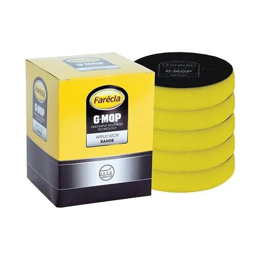 5 X FARECLA  G-Mop 3 Yellow Compounding Foam 75mm Pack of 5