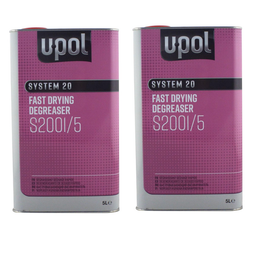 2 X U-POL U-Pol System 20 Fast Drying Panel Wipe & Degreaser 5L (S2001/5)