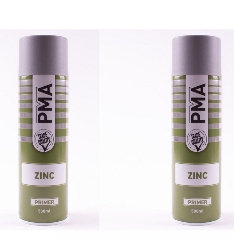 2 X PMA Professional Zinc Primer 500ml Spray