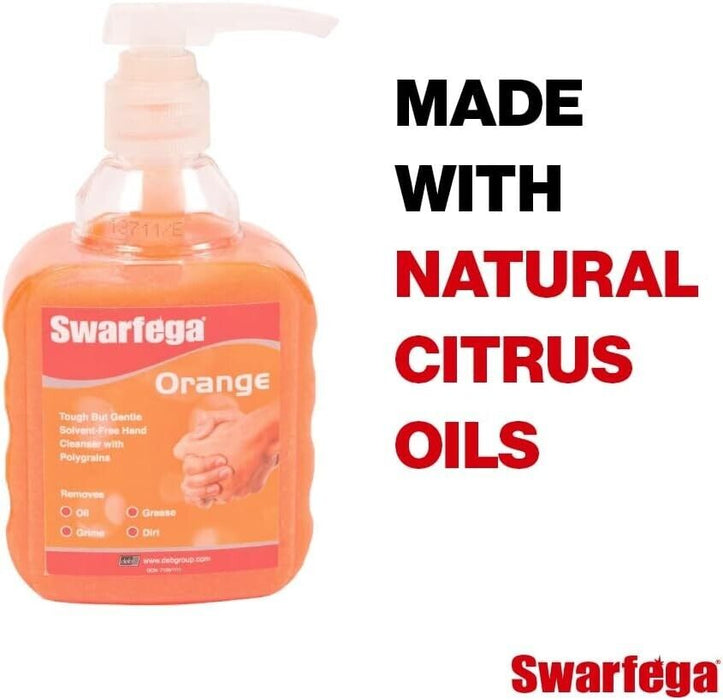 Swarfega Orange Wash 450 ML & Disposable Nitrile Gloves Blue Size  M Pack 100