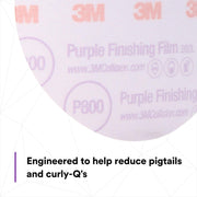3M Hookit Purple Finishing Film Abrasive Disc 30670, 6 in, 800+ Grade, 50 Pack