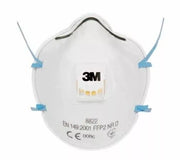 3M 8822 Valved Dust Mask Respirator FFP2 NR D P2V Cool Flow Comfort Box of 10