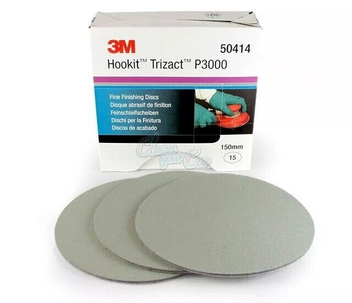 3M 50414 Hookit Trizact 3000 Fine Finishing Discs 150mm Pack of 15